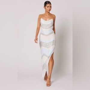 Luxxel Elegant Sequin Asymmetrical Dress medium